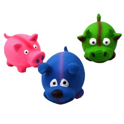 Cute Dog toys pigs shaped gnawing animal shape latex toys in stock fast delivery pet toys