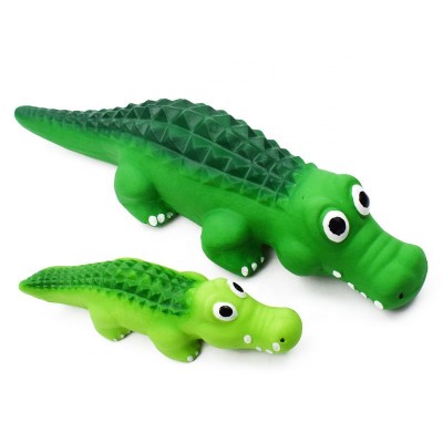 Best Quality Latex Squeaky Rubber Crocodile Chew Toy Sound Dog Pet Toy